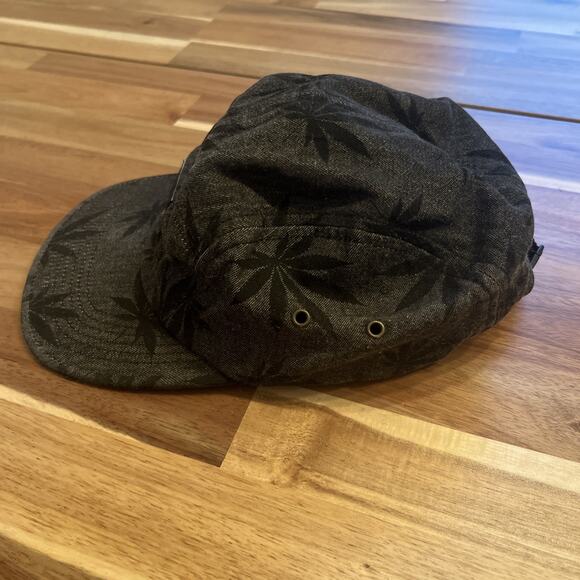 HUF 5 Panel Hat Cap Strap Back Marijuana Weed Leaf AOP Allover Skater‎ One Size - Picture 2 of 9